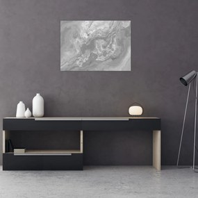 Obraz na szkle - Marmur w czerni i bieli (70x50 cm)