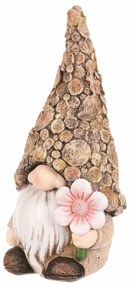Ozdoba ogrodowa Skrzatek kwiat, 11 x 9 x 21 cm,żywica poliestrowa