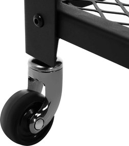 Stolik pomocniczy na kółkach TAYLOR 60x40 cm, rustykalny brązowy