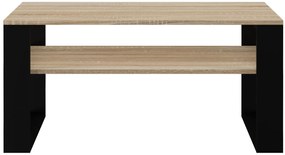 Minimalistyczna ława do narożnika dąb sonoma + czarny F2-E14