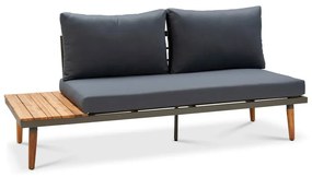 Szara sofa ogrodowa z konstrukcją z drewna akacji Bonami Selection Lustio