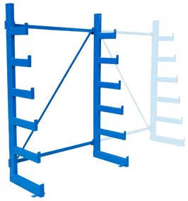 Regał wspornikowy, jednostronny, choinkowy, 2000 x 1380 x 624 mm, 6 półek