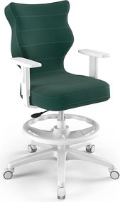 Krzesło obrotowe z podnóżkiem i podłokietnikami Duo White rozmiar 6 (159-188 cm)