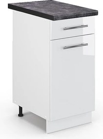 Szafka dolna do kuchni biały wysoki połysk 40x60x82 fame-line