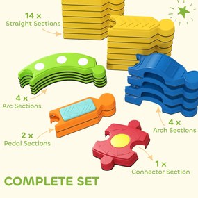 AIYAPLAY Balansujący balkon dla dzieci, interaktywna konstrukcja, antypoślizgowa, plastikowa, kolorowa