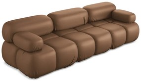 Brązowa sofa modułowa z imitacji skóry 285 cm Lokua – Makamii