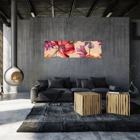 Obraz - Vintage Flowers (170x50 cm)