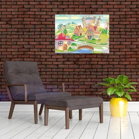 Obraz - Kolorowe miasteczko (70x50 cm)