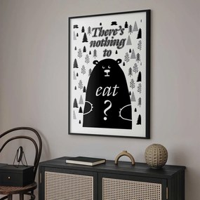 Plakat Nothing to eat 29,7x42 cm z ramą czarną z marginesem ARTGEIST B