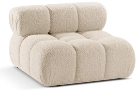 Beżowy moduł sofy z materiału bouclé (moduł środkowy) Bellis – Micadoni Home