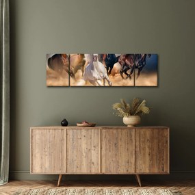 Obraz - Konie na pustyni (170x50 cm)