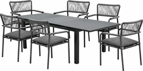 Doppler FIRENZE MADRI – aluminiowy zestaw ogrodowy 6+1