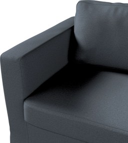 Pokrowiec na sofę Karlstad 3-osobową nierozkładaną, długi kolor niebieski tkanina strukturalna
