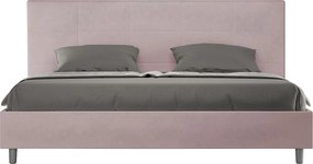 Łóżko bez stelaża tapicerowane 180x200 microfibra kolor lawendy Mika