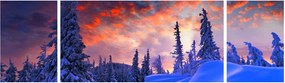 Obraz - Zimowy zmierzch (170x50 cm)