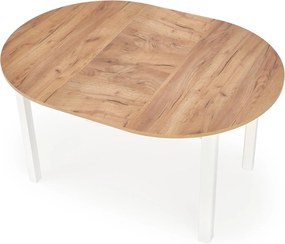 Rozkładany stół z okrągłym blatem Ringo dąb craft / biały