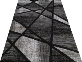 Czarno-szary geometryczny dywan L6-M13