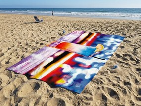 Ręcznik plażowy XXL szybkoschnący FRIZZEL kolorowy 150 x 210 cm, 100% mikrofibra