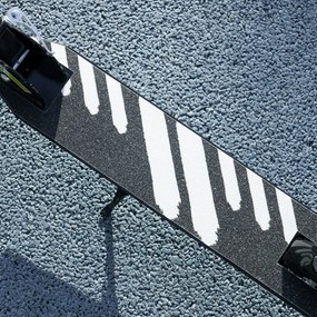 AIYAPLAY Hulajnoga dziecięca, podwójne hamulce, metalowa rama, podpórka, składana, 3-8 lat, Schwarz