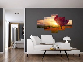 Obraz drzewa w kształcie serca (125x70 cm)