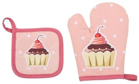 Bawełniany zestaw kuchenny dla dzieci 4 elementy Cupcakes – Tiseco Home Studio