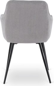 Krzesło Tapicerowane do Salonu MODESTO Szare Nowoczesne Loft