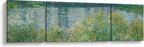 Obraz - Claude Monet, Banks of the Seine, reprodukcje (170x50 cm)