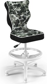 Krzesło dziecięce z wzorami i podnóżkiem Petit White rozmiar 3 (119-142 cm)