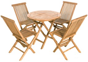 Zestaw ogrodowy teak FOXI BALKON I. 1 + 4 (poduszki GRATIS)