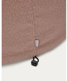 Jasnoróżowy puf z materiału bouclé Kaeli – Kave Home