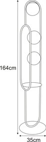 Nowoczesna lampa stojąca z półką - S824 K6-B46