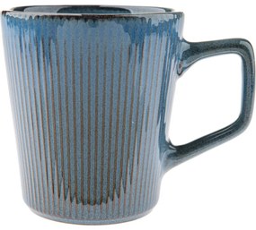 Zestaw 6 ceramicznych kubków Rustik 410 ml, niebieskie