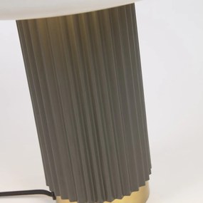 Biało-zielona lampa stołowa z metalowym kloszem (wys. 37,5 cm) Serenella – Kave Home