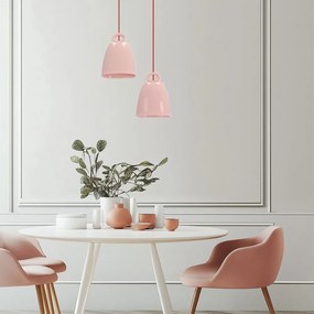 Różowa lampa wisząca z ceramicznym kloszem Sewilla – Candellux Lighting