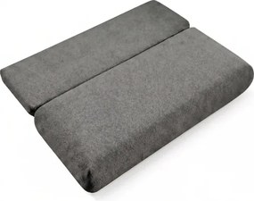 Sofa BASE Rozkładana Dwuosobowa Ciemnoszara Boucle Japandi