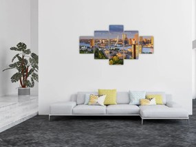 Obraz - Panorama Rotterdamu, Holandia (125x70 cm)