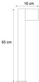 Zewnetrzna Nowoczesna lampa podłogowa zewnętrzna aluminiowa z nadrukiem drewna 65 cm IP44 - Baleno Nowoczesny Oswietlenie zewnetrzne