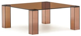 Brązowy szklany stolik 85x85 cm Adularia – Kave Home