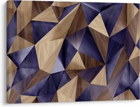Obraz - 3D drewniane trójkąty (70x50 cm)