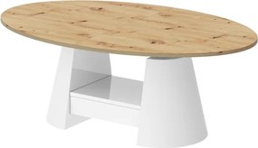 Owalny ławostół Calabro Max Hubertus dąb / połysk