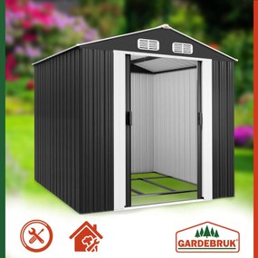 Domek narzędziowy XL, 196x132x188cm, antracyt Gardebruk