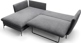Ciemnoszara kanapa narożna rozkładana N8-C33