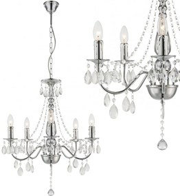 LAMPA SUFITOWA WISZĄCA EBT014-5CP CHROM