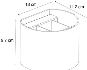 Nowoczesna lampa ścienna czarna okrągła - Edwin