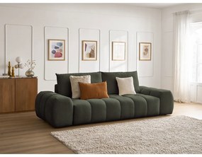 Zielona sofa z tkaniny szenilowej 278 cm Everest – Bobochic Paris