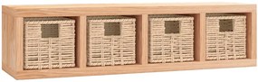 Półka drewniana ścienna z 4 koszami K4-Z74