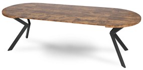 Stół Okrągły Rozkładany LUKAS 100-250 cm Dąb Rustykalny Nowoczesny Loft