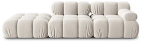 Beżowa aksamitna sofa modułowa 282 cm Bellis – Micadoni