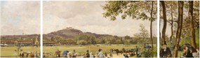 Obraz - French 19th Century, Race Course at Longchamps, reprodukcje (170x50 cm)