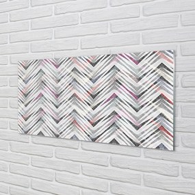 Panel szklany do Kuchni Kolorowy Wzór Jodełki